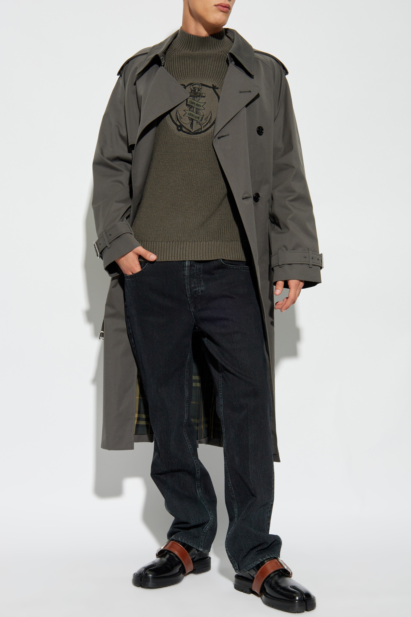 Emporio Armani Turtleneck with embroidered pattern | Men's